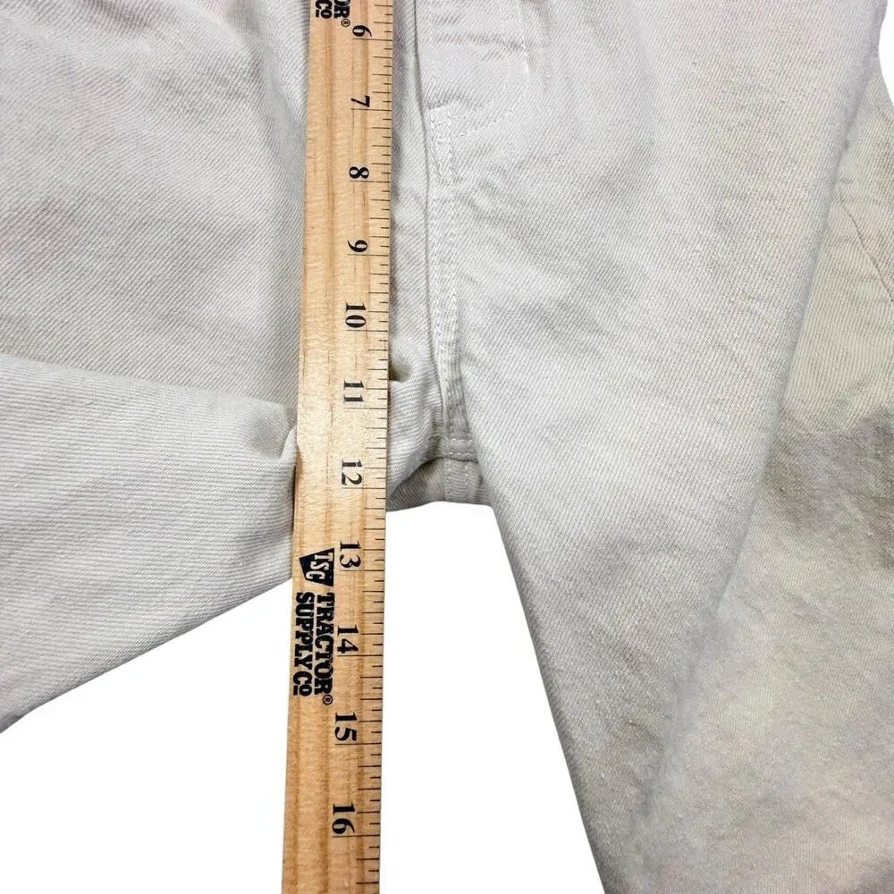 Reformation Jeans Womens 25 Bone Organic Cynthia Belted High Rise Straight Leg